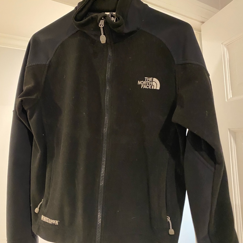 North Face full zip black wind stopper size XS